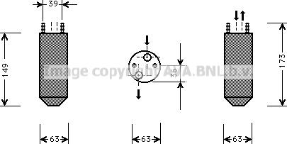 Prasco DWD023 - Sausinātājs, Kondicionieris www.autospares.lv