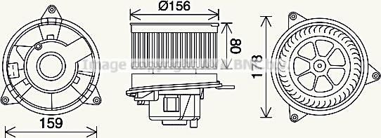 Prasco FD8638 - Elektromotors, Salona ventilācija www.autospares.lv