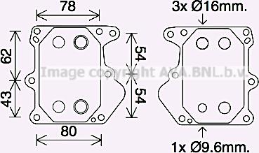 Prasco FD3625 - Eļļas radiators, Motoreļļa www.autospares.lv