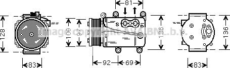 Prasco FDAK171 - Kompresors, Gaisa kond. sistēma www.autospares.lv