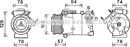 Prasco FDK587 - Kompresors, Gaisa kond. sistēma www.autospares.lv