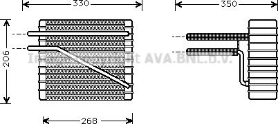 Prasco FDV269 - Iztvaikotājs, Gaisa kondicionēšanas sistēma www.autospares.lv