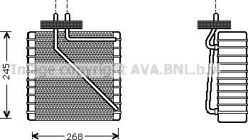 Prasco FDV270 - Iztvaikotājs, Gaisa kondicionēšanas sistēma www.autospares.lv