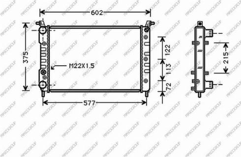 Prasco FT113R005 - Radiators, Motora dzesēšanas sistēma www.autospares.lv