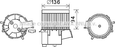 Prasco FT8435 - Elektromotors, Salona ventilācija www.autospares.lv