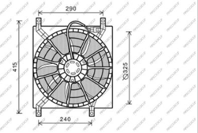 Prasco FT360F001 - Fan, radiator www.autospares.lv