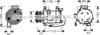 Prasco HDAK208 - Kompresors, Gaisa kond. sistēma www.autospares.lv