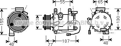 Prasco HDK232 - Kompresors, Gaisa kond. sistēma www.autospares.lv