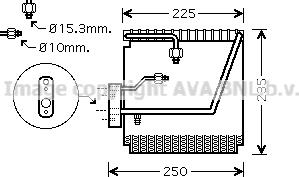 Prasco HDV198 - Iztvaikotājs, Gaisa kondicionēšanas sistēma www.autospares.lv