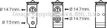 Prasco HY1325 - Izplešanās vārsts, Gaisa kond. sistēma www.autospares.lv