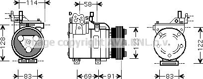 Prasco HYAK196 - Kompresors, Gaisa kond. sistēma www.autospares.lv