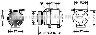 Prasco HYAK222 - Kompresors, Gaisa kond. sistēma www.autospares.lv