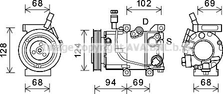 Prasco HYK442 - Kompresors, Gaisa kond. sistēma www.autospares.lv