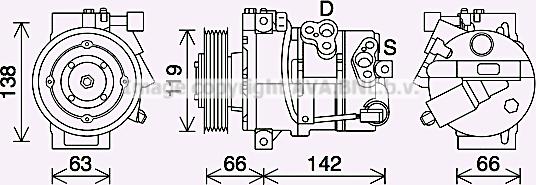 Prasco HYK452 - Kompresors, Gaisa kond. sistēma www.autospares.lv