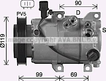 Prasco HYK487 - Kompresors, Gaisa kond. sistēma www.autospares.lv