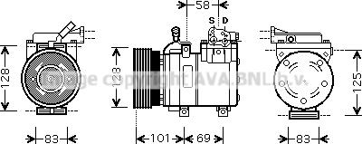 Prasco HYK159 - Kompresors, Gaisa kond. sistēma www.autospares.lv