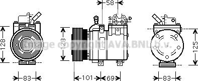 Prasco HYK166 - Kompresors, Gaisa kond. sistēma www.autospares.lv