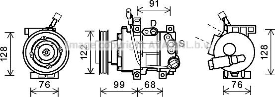 Prasco HYK296 - Kompresors, Gaisa kond. sistēma www.autospares.lv