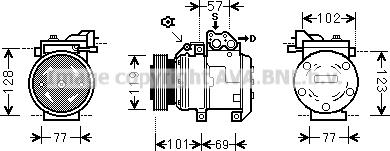 Prasco HYK222 - Kompresors, Gaisa kond. sistēma www.autospares.lv