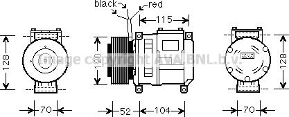 Prasco JDAK002 - Kompresors, Gaisa kond. sistēma www.autospares.lv