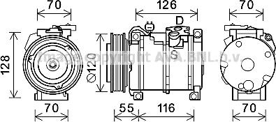 Prasco JEK068 - Kompresors, Gaisa kond. sistēma www.autospares.lv