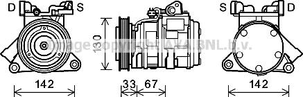 Prasco JEK062 - Kompresors, Gaisa kond. sistēma www.autospares.lv