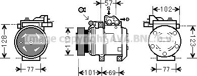 Prasco KAK146 - Kompresors, Gaisa kond. sistēma www.autospares.lv