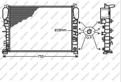 Prasco ME039R002 - Radiators, Motora dzesēšanas sistēma www.autospares.lv