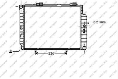 Prasco ME035R024 - Radiator, engine cooling www.autospares.lv