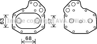 Prasco ME3290 - Eļļas radiators, Motoreļļa www.autospares.lv