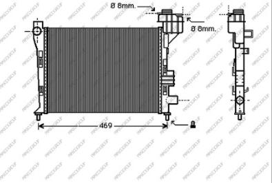 Prasco ME320R001 - Radiators, Motora dzesēšanas sistēma www.autospares.lv