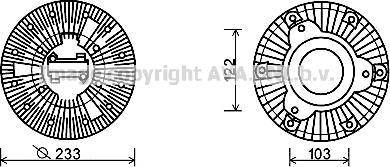 Prasco MEC252 - Sajūgs, Radiatora ventilators www.autospares.lv