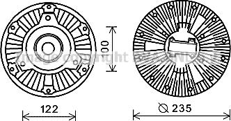 Prasco MEC264 - Sajūgs, Radiatora ventilators www.autospares.lv