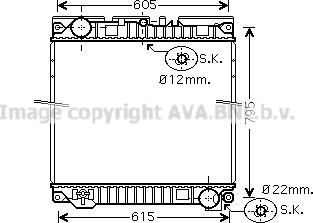 Prasco MN2049 - Radiator, engine cooling www.autospares.lv