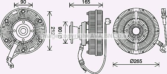 Prasco MNC094 - Sajūgs, Radiatora ventilators www.autospares.lv