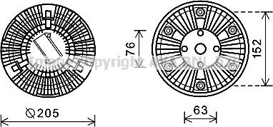 Prasco MNC067 - Sajūgs, Radiatora ventilators www.autospares.lv