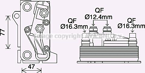 Prasco MS3714 - Eļļas radiators, Automātiskā pārnesumkārba www.autospares.lv