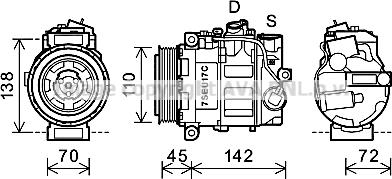 Prasco MSK615 - Compressor, air conditioning www.autospares.lv