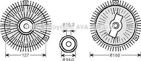 Prasco MSC419 - Sajūgs, Radiatora ventilators www.autospares.lv