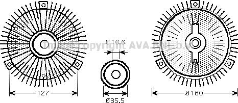 Prasco MSC417 - Sajūgs, Radiatora ventilators www.autospares.lv