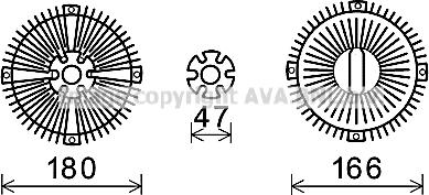 Prasco MSC528 - Sajūgs, Radiatora ventilators www.autospares.lv