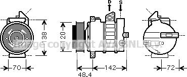 Prasco MSK437 - Kompresors, Gaisa kond. sistēma autospares.lv