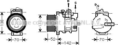 Prasco MSK590 - Kompresors, Gaisa kond. sistēma autospares.lv