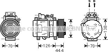 Prasco MSK558 - Kompresors, Gaisa kond. sistēma www.autospares.lv