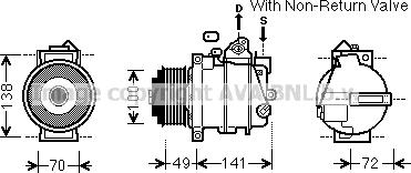 Prasco MSK584 - Compressor, air conditioning www.autospares.lv