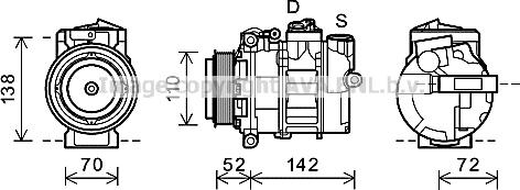 Prasco MSK588 - Kompresors, Gaisa kond. sistēma www.autospares.lv