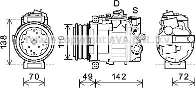 Prasco MSK644 - Kompresors, Gaisa kond. sistēma www.autospares.lv