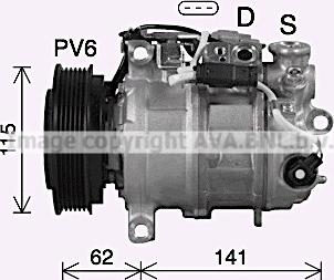 Prasco MSK737 - Compressor, air conditioning www.autospares.lv