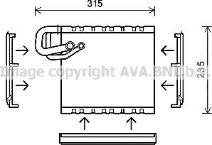 Prasco MSV550 - Evaporator, air conditioning www.autospares.lv