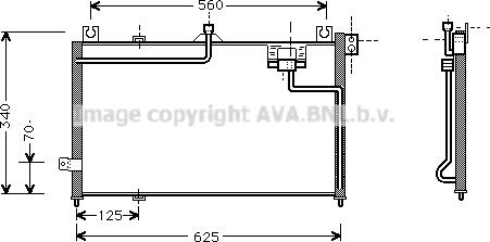 Prasco MZ5125 - Kondensators, Gaisa kond. sistēma www.autospares.lv